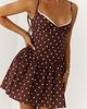 Hello Molly Hello Molly Wink At Me Polka Dot Mini Dress in Brown Polka Dot, Women's at Urban Outfitters - 2