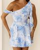 Hello Molly Hello Molly Zen Garden Mini Dress in Blue Floral Print, Women's at Urban Outfitters - 1