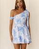 Hello Molly Hello Molly Zen Garden Mini Dress in Blue Floral Print, Women's at Urban Outfitters - 4