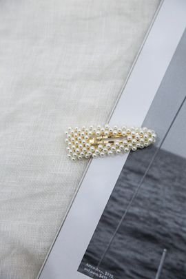 Hello Molly Jaxton Pearl Hair Clip White