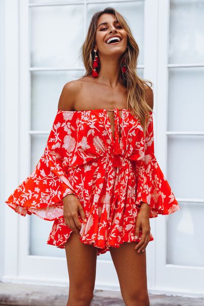 Hello Molly Made In The Aftermath Romper Red