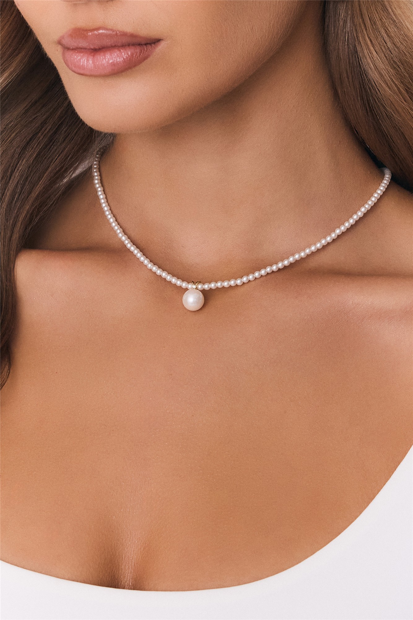 Hello Molly Moonlight Necklace Pearl