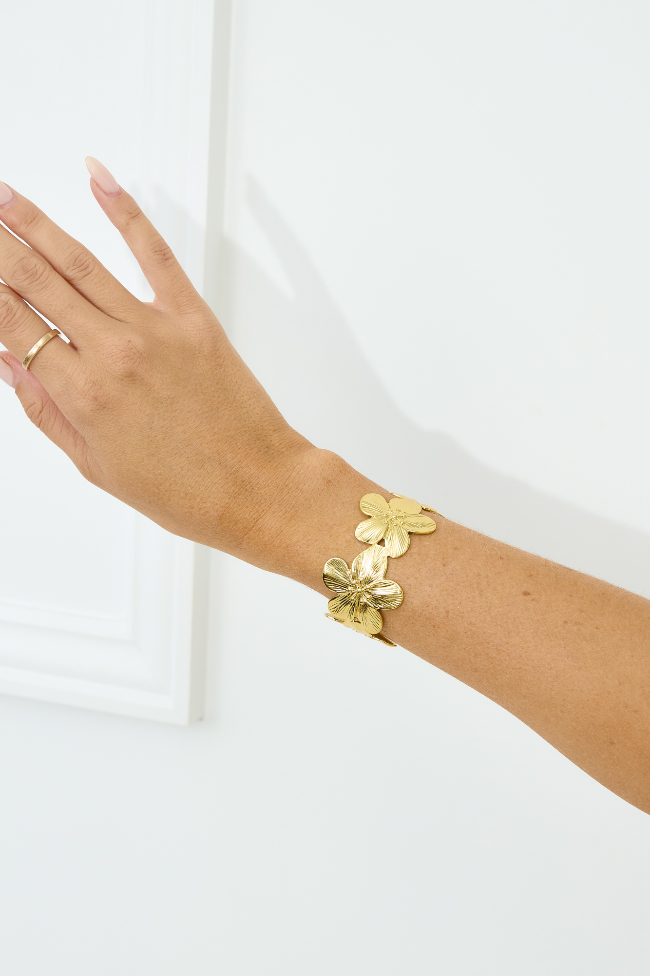 Hello Molly Petal Kisses Cuff Bracelet Gold