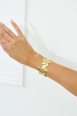 Hello Molly Petal Kisses Cuff Bracelet Gold