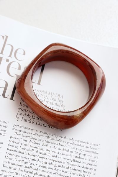 Hello Molly Precious Ruby Bangle Burgundy