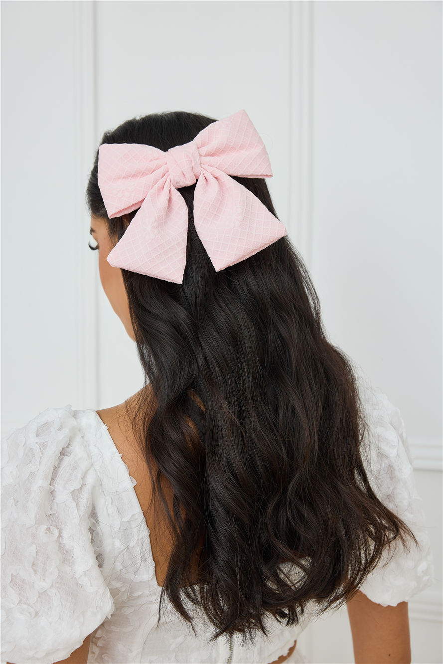 Hello Molly Pretty Girl Bow Hair Clip Pink
