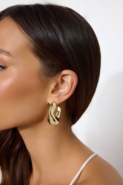 Hello Molly Queen Energy Earrings Gold
