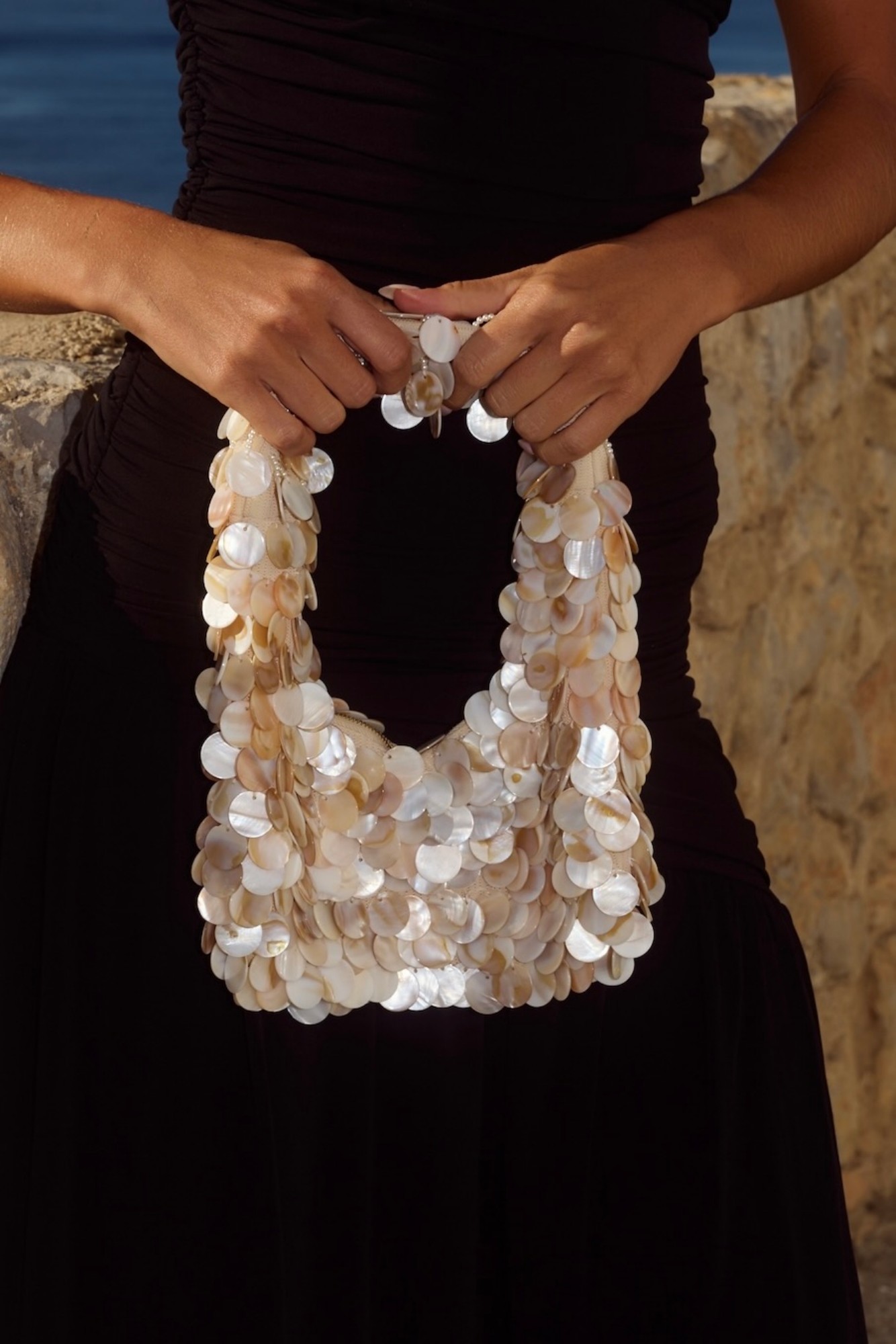 Hello Molly Salt Pearl Bag Nude