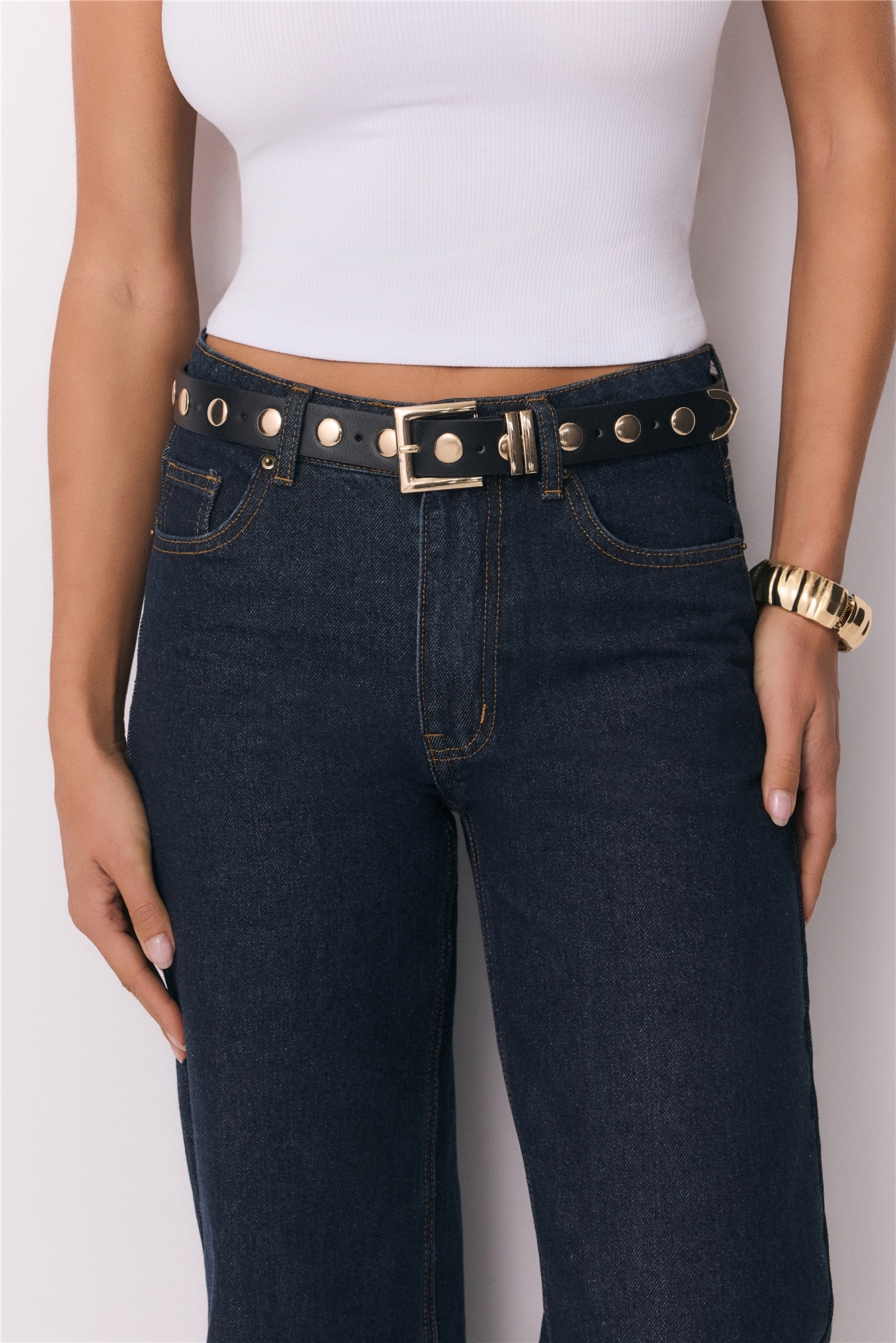 Hello Molly Simple Statement Belt Black