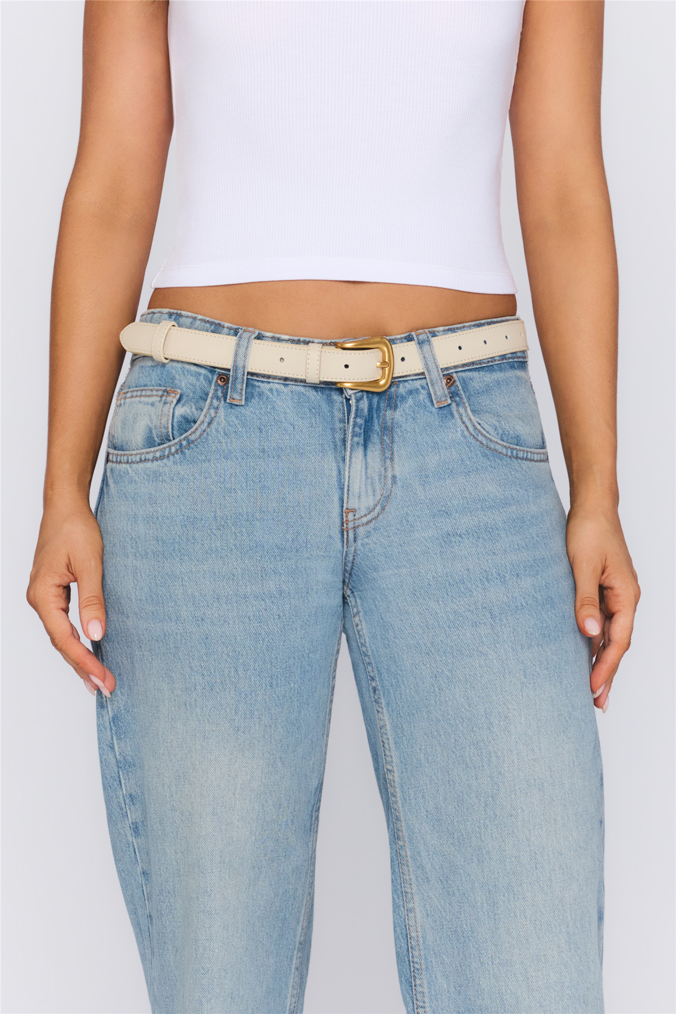 Hello Molly Sleek Silhouette Belt Beige