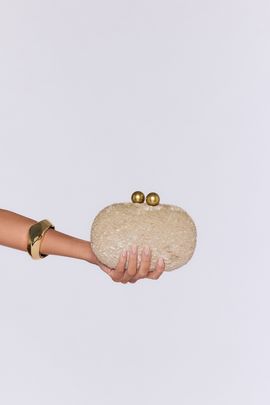 Hello Molly Social Life Sequin Clutch Gold