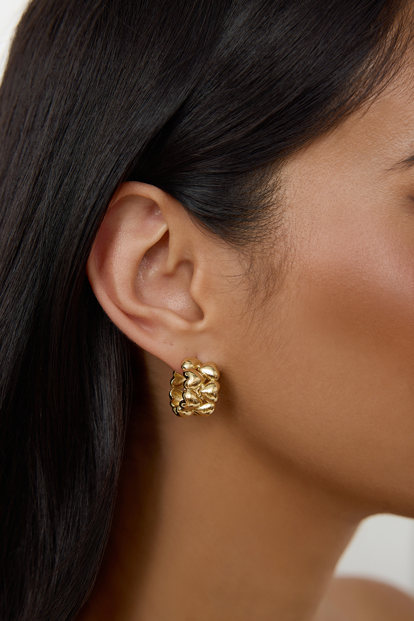 Hello Molly Spread Love Earrings Gold