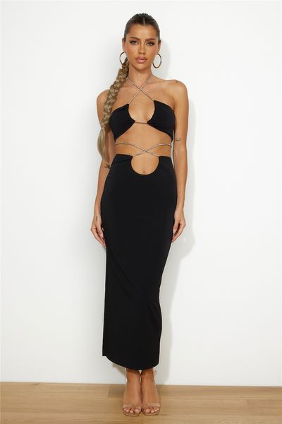 Hello Molly Stylish Girl Maxi Skirt Black
