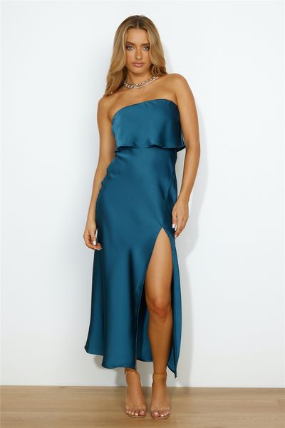 Hello Molly Sultry Mood Maxi Dress Teal