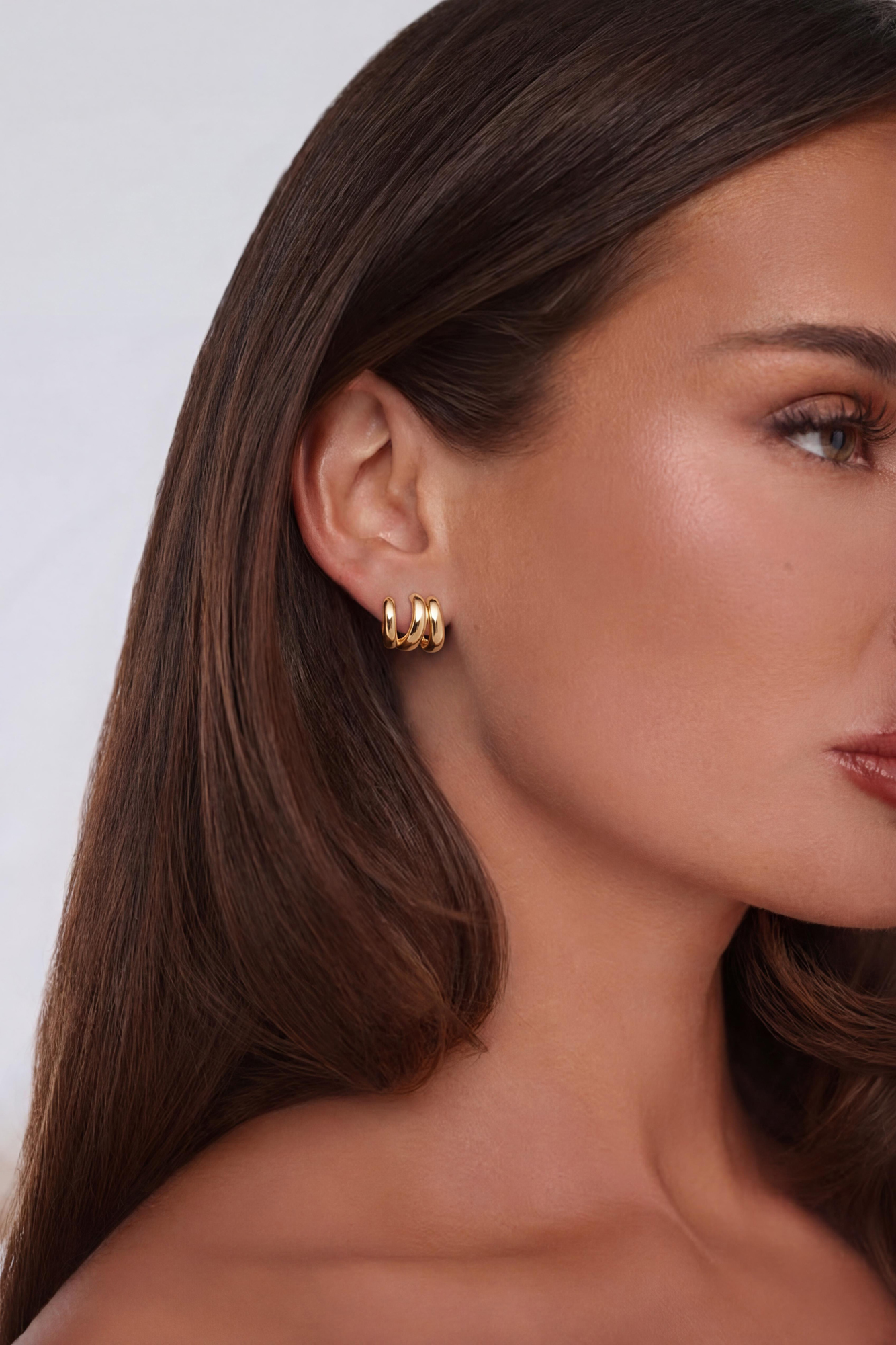 Hello Molly Talk About Me Earrings Gold