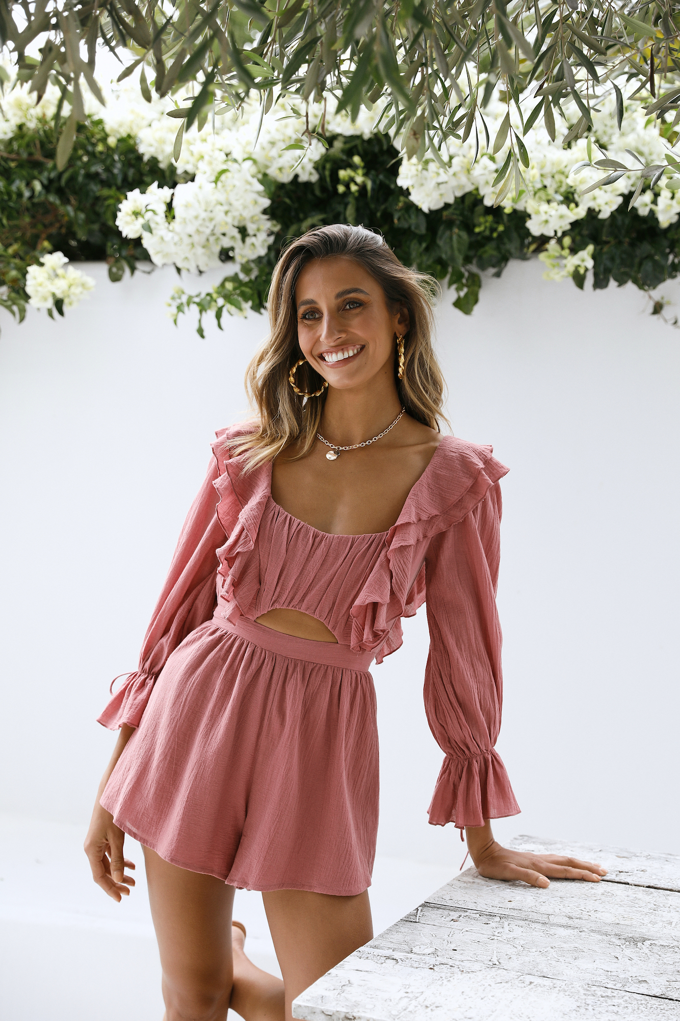 Hello Molly Tell Me Your Wish Romper Rose