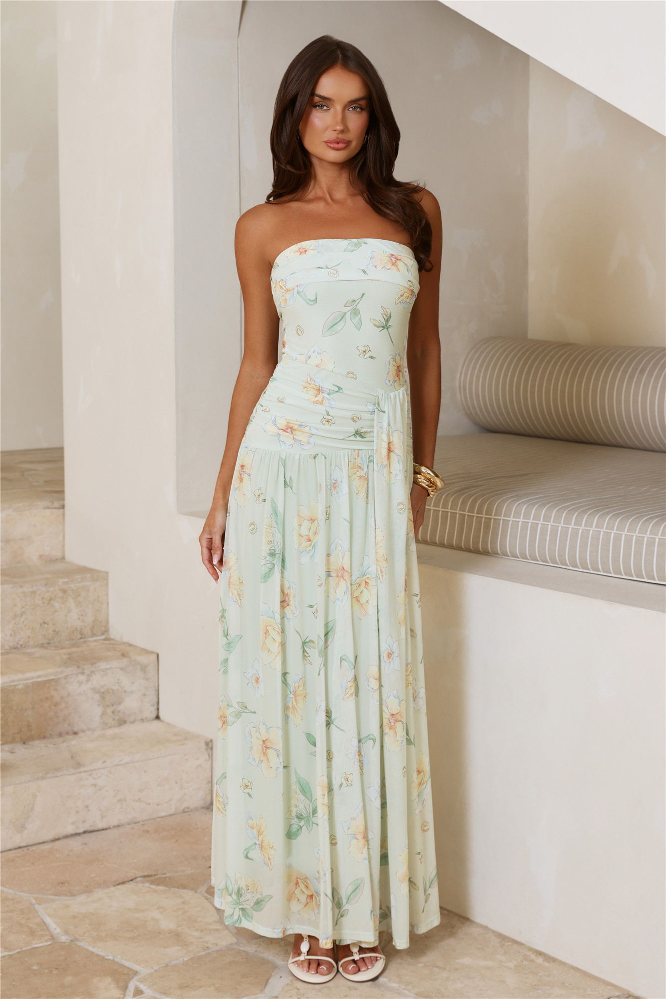 hello molly green strapless dress nye2025