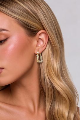 Hello Molly Travels The World Earrings Gold