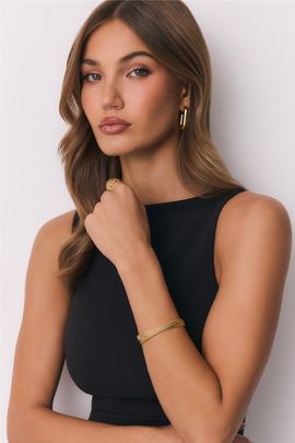 Hello Molly Vibe On Point Bangle Gold