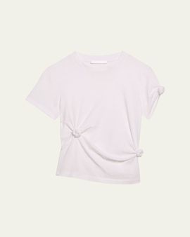 Helmut Lang Asymmetric Knotted Baby Tee