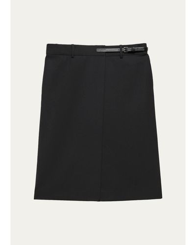 Helmut Lang Belted Asymmetric Skirt