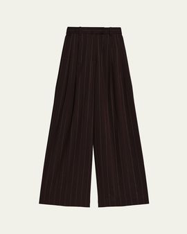 Helmut Lang Double-Pleated Wide-Leg Trousers