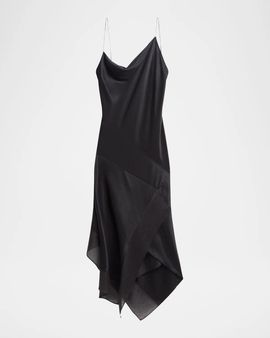 Helmut Lang Handkerchief Hem Silk Midi Slipdress