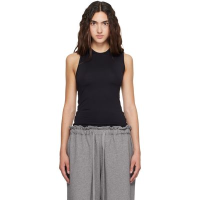 Helmut Lang Helmut Lang Black Asymmetric Cutout Tank Top