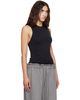 Helmut Lang Helmut Lang Black Asymmetric Cutout Tank Top - 2