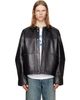 Helmut Lang Helmut Lang Black Bonded Leather Jacket - 1