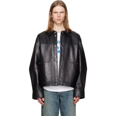 Helmut Lang Helmut Lang Black Bonded Leather Jacket