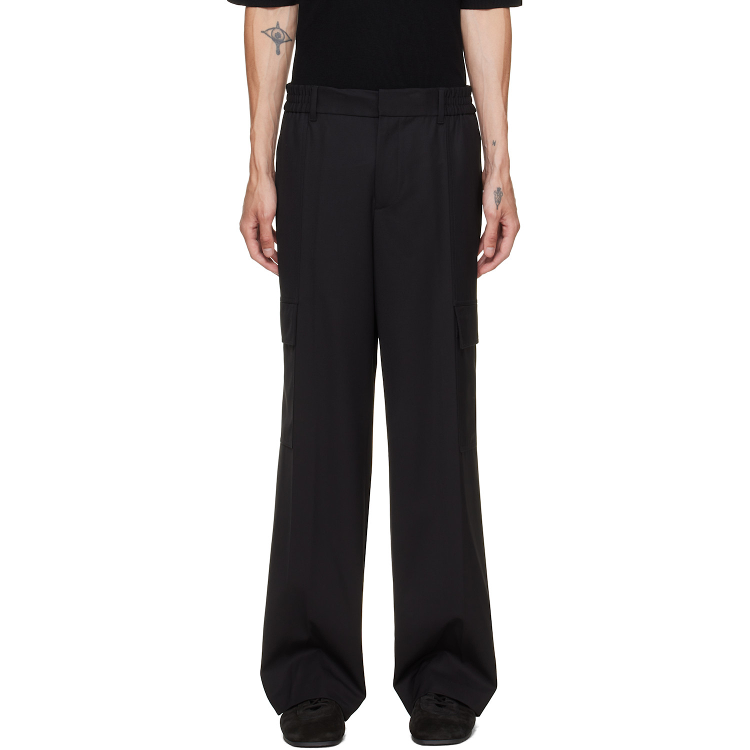 パンツ HELMUT LANG Archive Black Wool Slacks Helmut Lang - Black Wool Utility Trousers