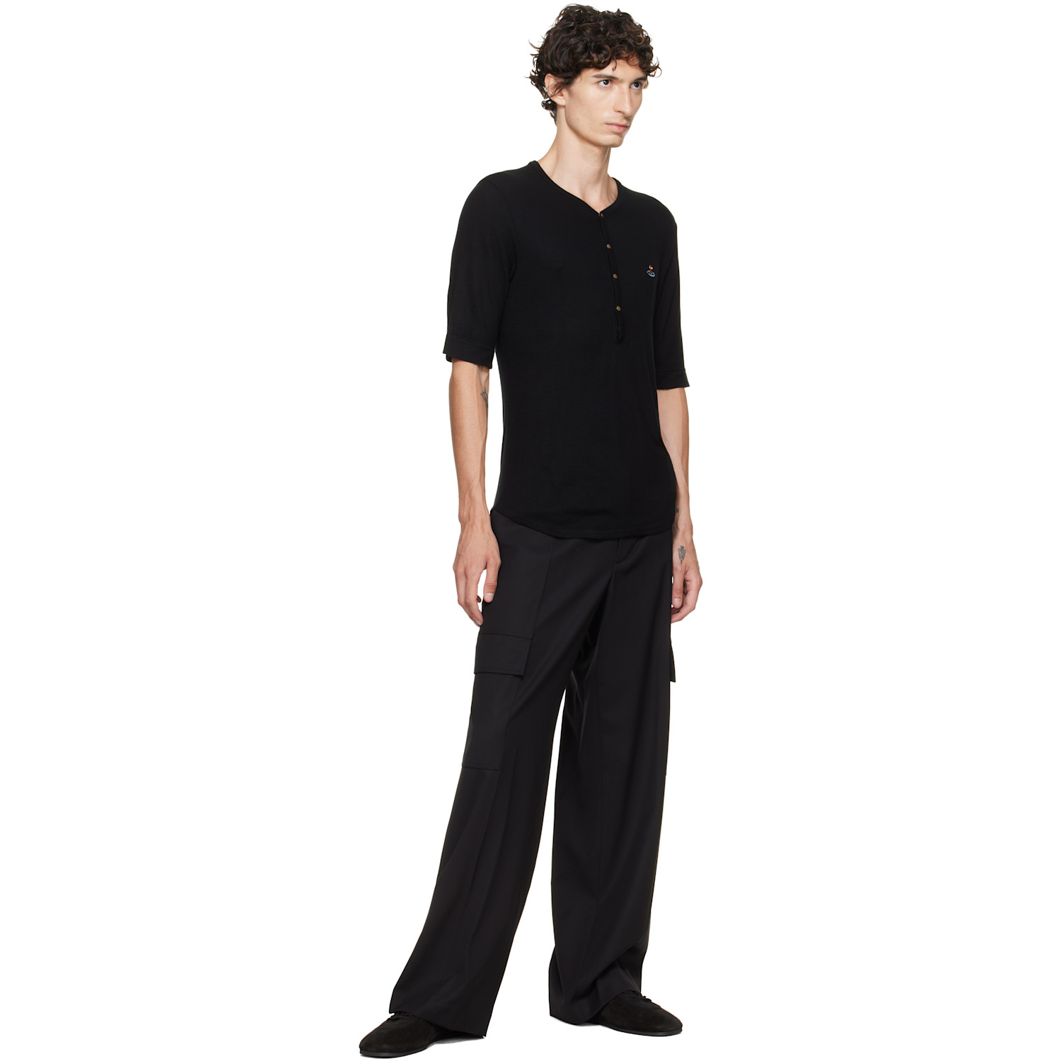 Helmut Lang - Black Wool Utility Trousers