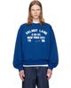 Helmut Lang Helmut Lang Blue Varsity Crew Sweatshirt - 1