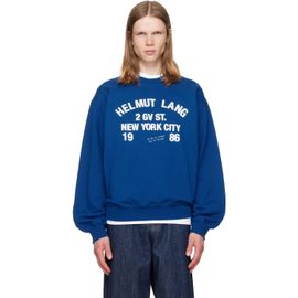 Helmut Lang Helmut Lang Blue Varsity Crew Sweatshirt