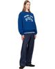 Helmut Lang Helmut Lang Blue Varsity Crew Sweatshirt - 4