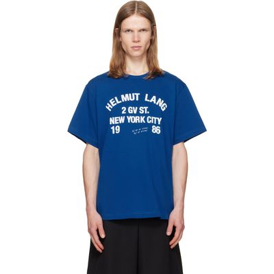 Helmut Lang Helmut Lang Blue Varsity T-shirt