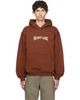 Helmut Lang Helmut Lang Brown Ticket Logo Hoodie - 1