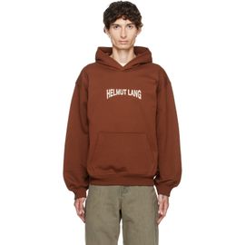 Helmut Lang Helmut Lang Brown Ticket Logo Hoodie