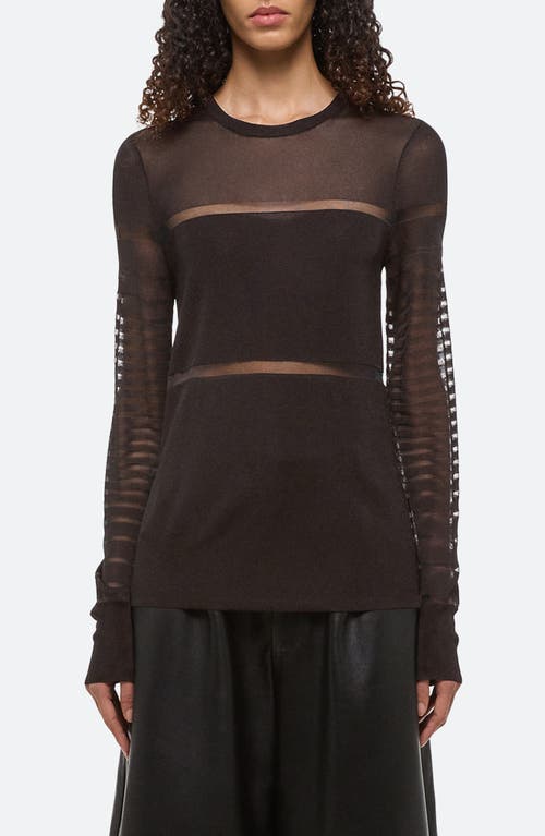 Helmut Lang Helmut Lang Burnout Stripe Sheer Top