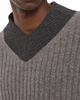 Helmut Lang Helmut Lang Contrast V-Neck Wool Sweater - 4