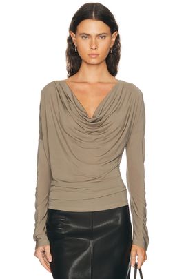Helmut Lang Helmut Lang Cowl Long Sleeve Top