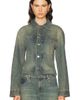 Helmut Lang Helmut Lang Crop Tucker Denim Jacket - 2