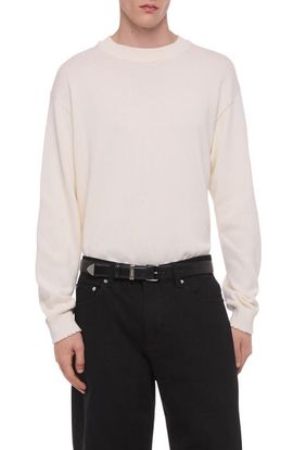 Helmut Lang Helmut Lang Distressed Cotton Crewneck Sweater