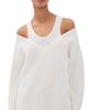 Helmut Lang Helmut Lang Double Layered Wool Sweater Ivory - 1