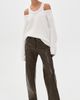 Helmut Lang Helmut Lang Double Layered Wool Sweater Ivory - 5