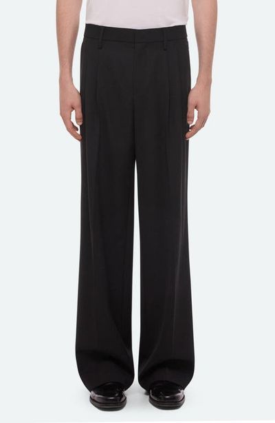 Helmut Lang Helmut Lang Double Pleated Wide Leg Wool Trousers