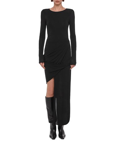 Helmut Lang Helmut Lang Draped Long Sleeve Dress