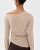 Helmut Lang Helmut Lang Draped Wool Top Oatmeal Melange - 3