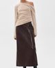 Helmut Lang Helmut Lang Draped Wool Top Oatmeal Melange - 5